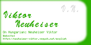 viktor neuheiser business card